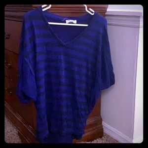 Blue striped forever 21 top